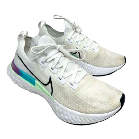 Nike Sneakers Size 10 Women's React Infinity Run Flyknit White Ombre 2020 - Picture 1 of 10